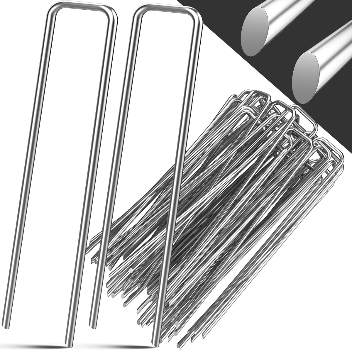 Picchetti tenda set di 100 pezzi acciaio zincato 3mm