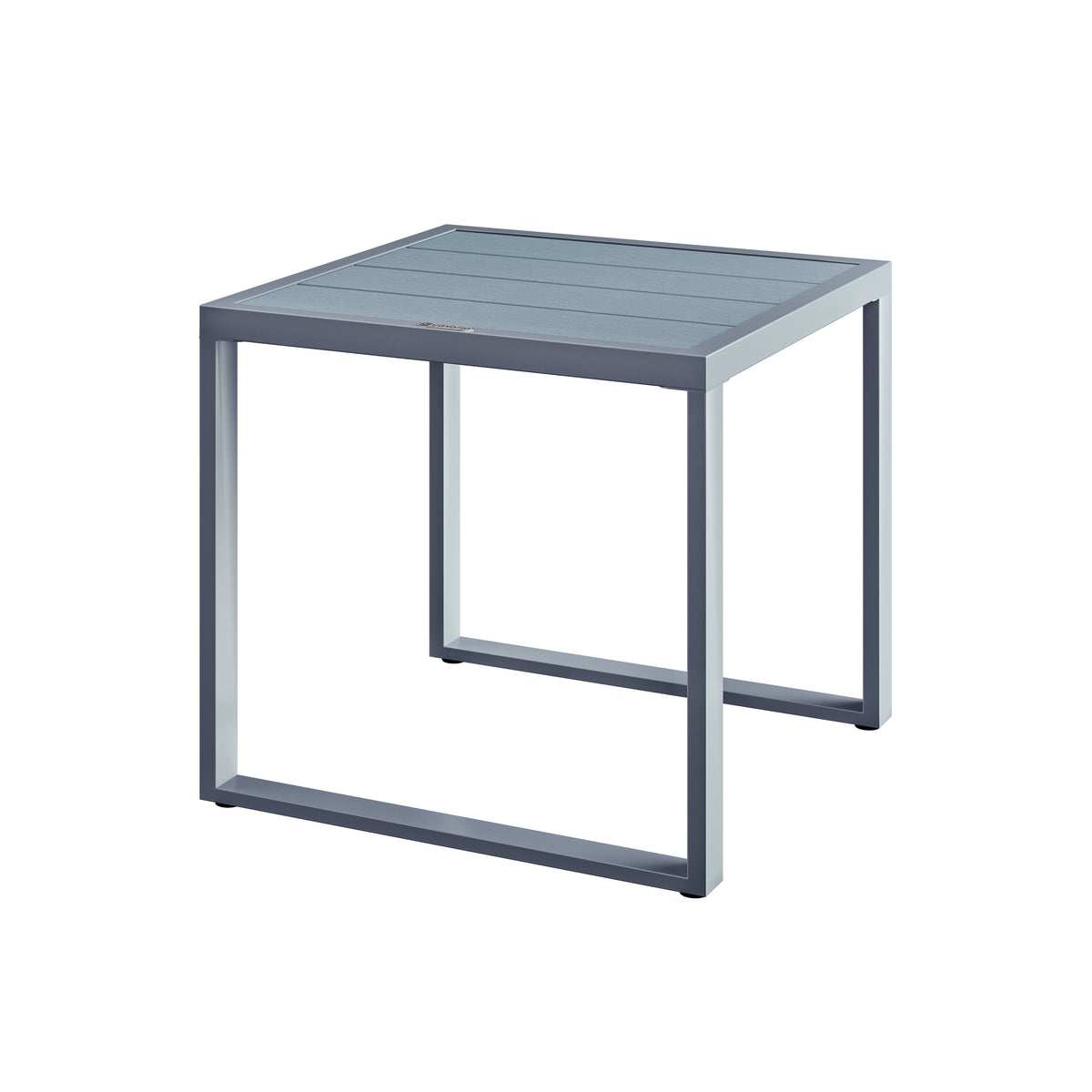 Salotto da giardino 3 pezzi polyrattan WPC grigio