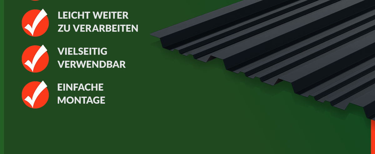 Pannelli tetto ondulati set da 12 antracide 129x 46cm 7m²