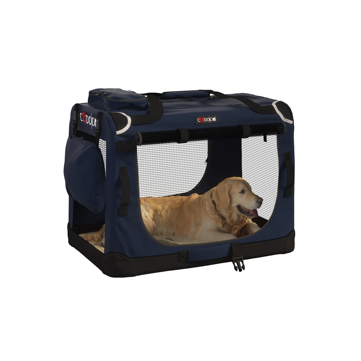 Trasportino per cani blu navy M 60x42x44cm pieghevole