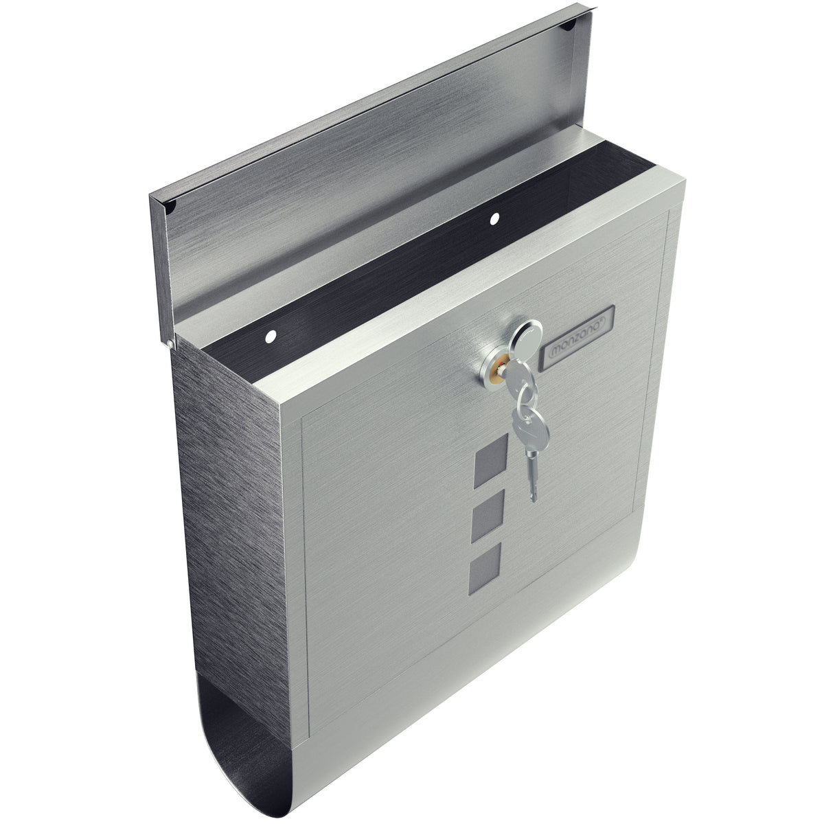 Cassetta postale acciaio inox 30,5x8,5x33,5cm