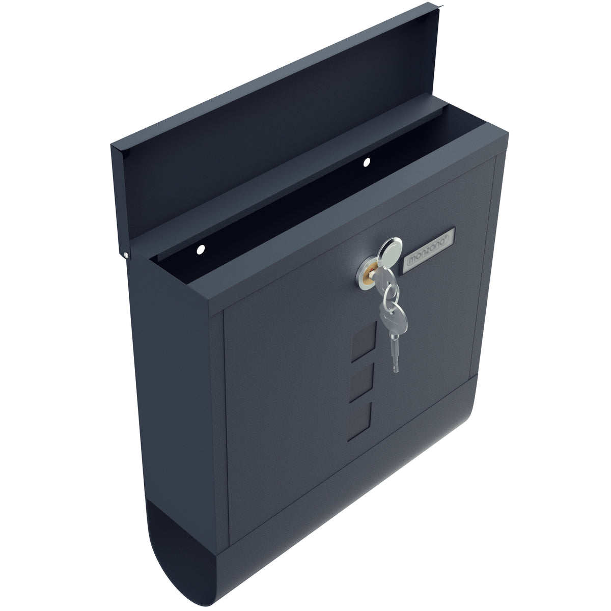 Cassetta postale antracite acciaio 30,5x8,5x33,5cm