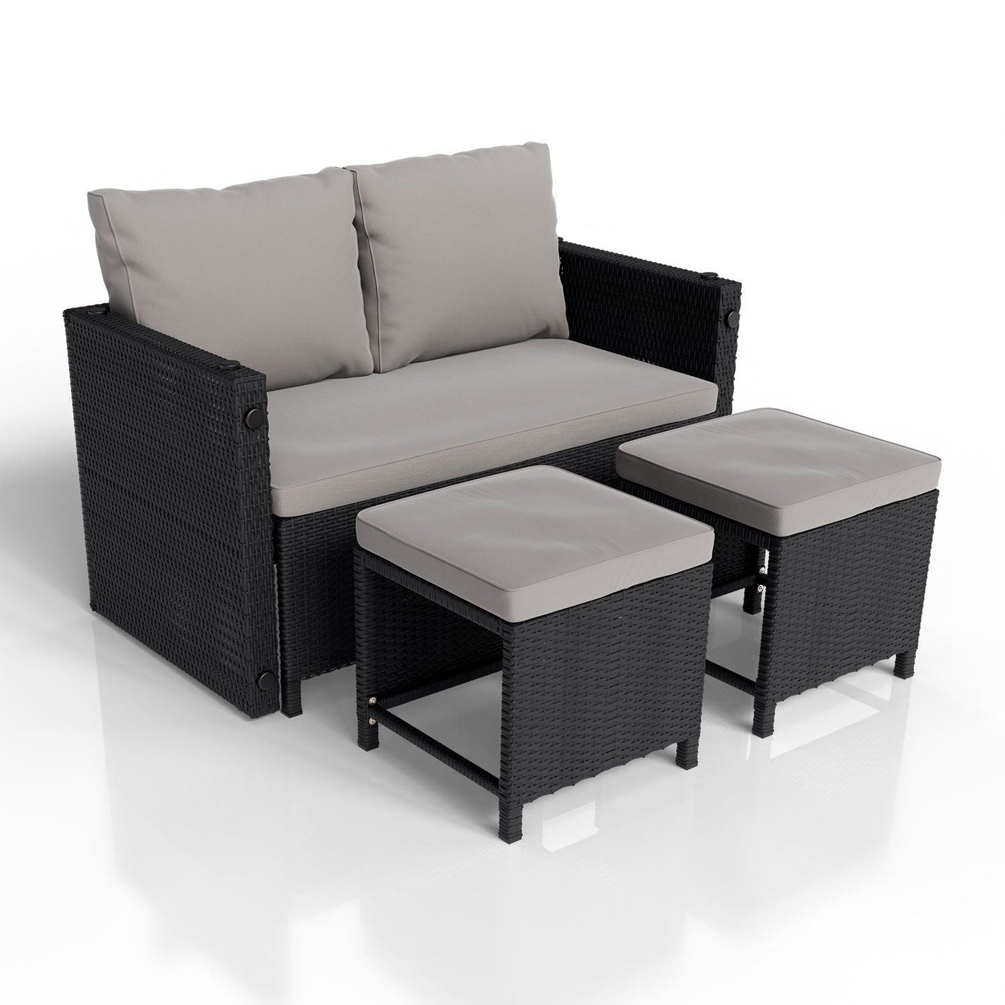 Mobili da giardino 2in1 in polyrattan Jamaica