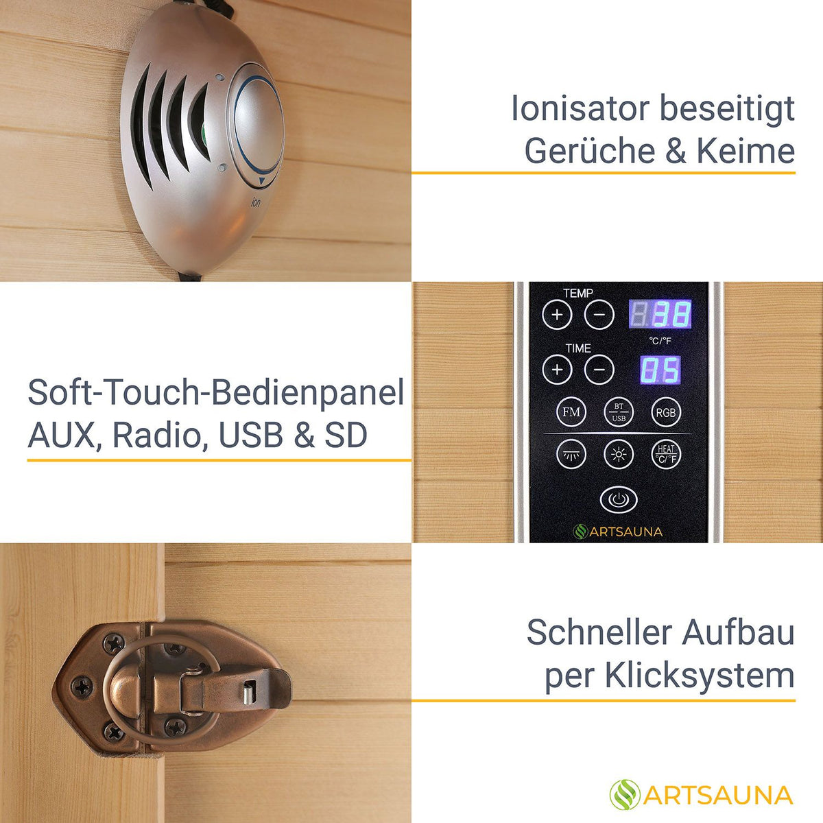 Cabina a infrarossi Oslo con radiatore in ceramica