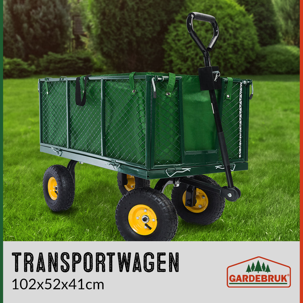 Carrello da trasporto verde 110x75x52cm 550kg