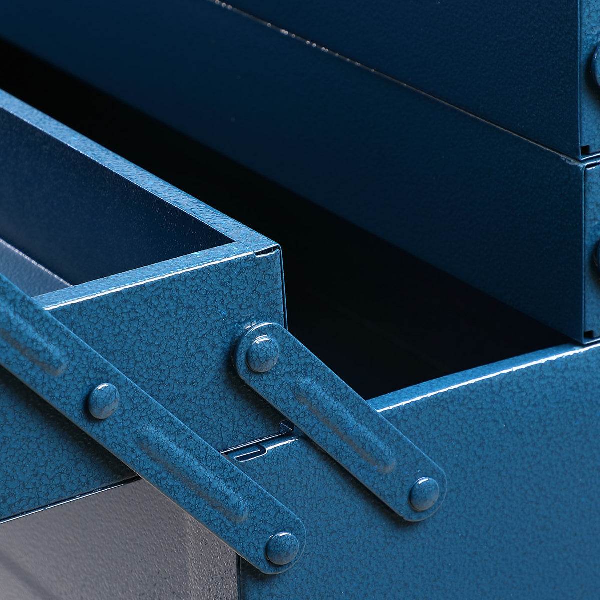 Valigetta attrezzi blu acciaio 530x200x200mm