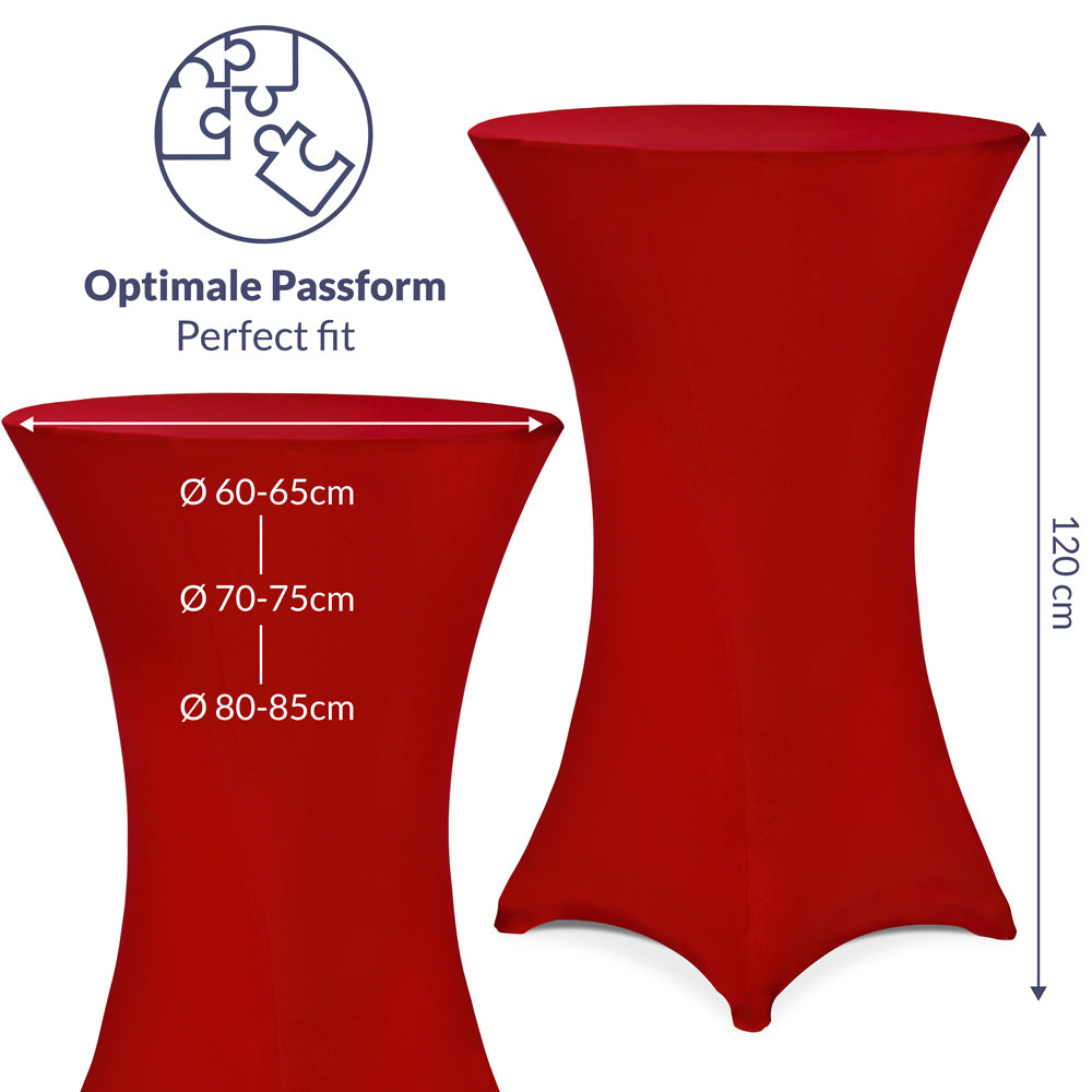 Copritavolo per tavolino alto Ø80 cm / rosso bordeaux