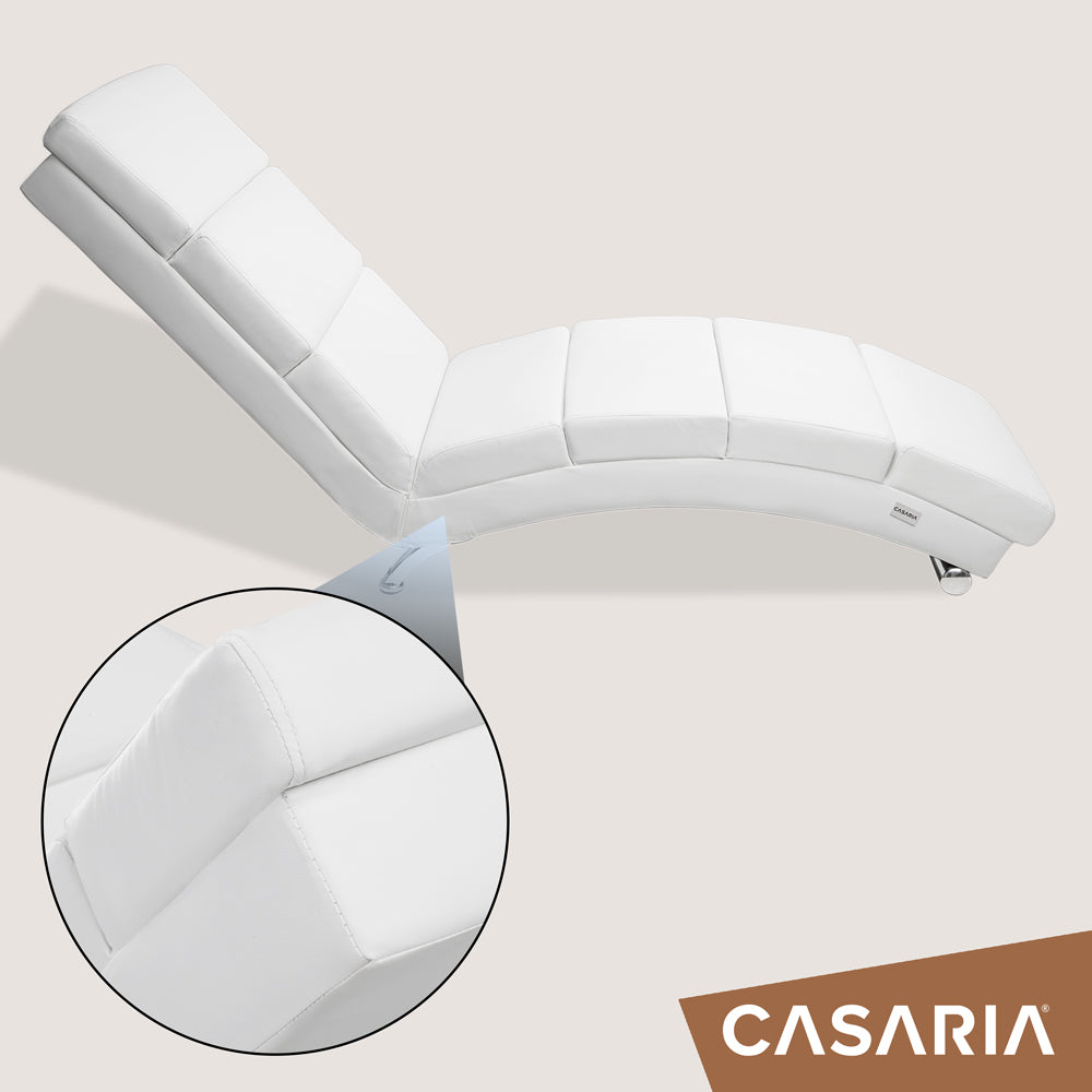 Poltrona da giardino relax London bianca 186x55x89cm