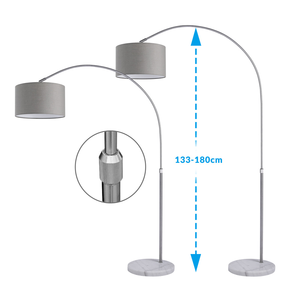 Lampione ad arco 150-175cm regolabile