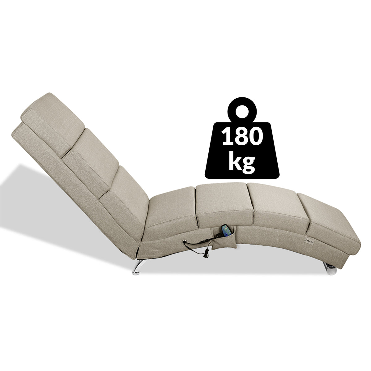 Poltrona relax London crema tessuto massaggiante