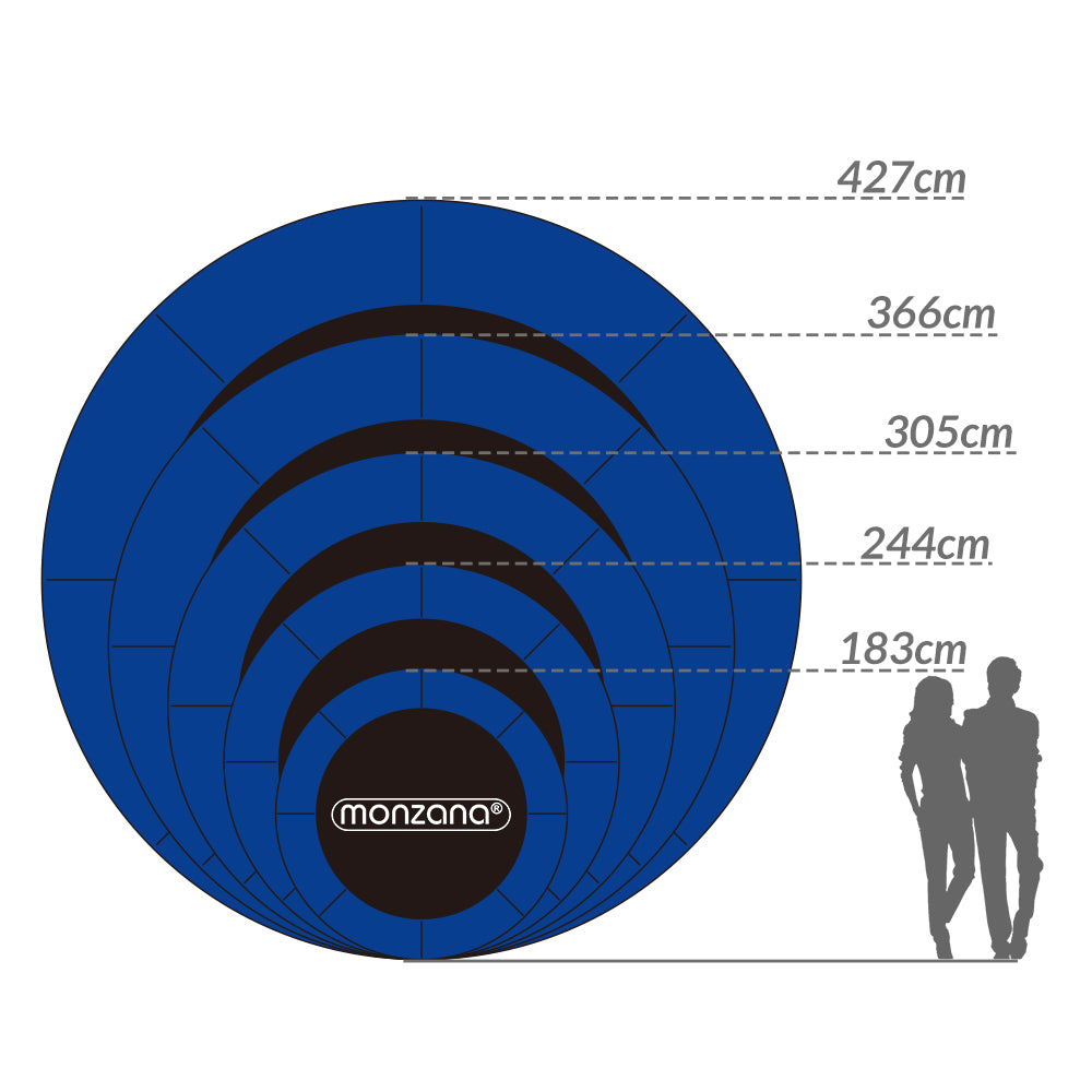 Trampolino elastico Ø244 cm con rete di sicurezza