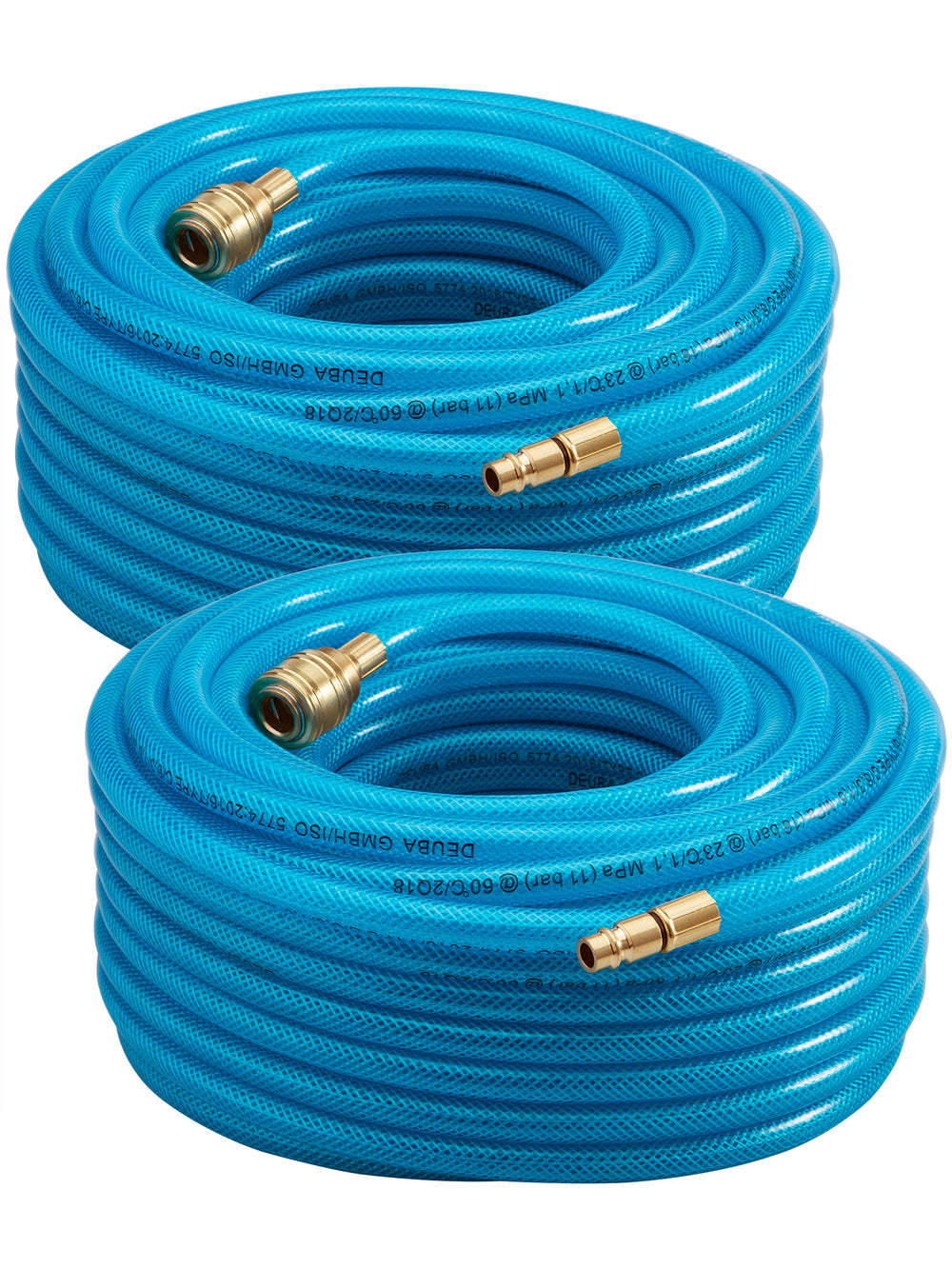 Set di 2 tubi flessibili per aria compressa da 30 m con attacco rapido/spina