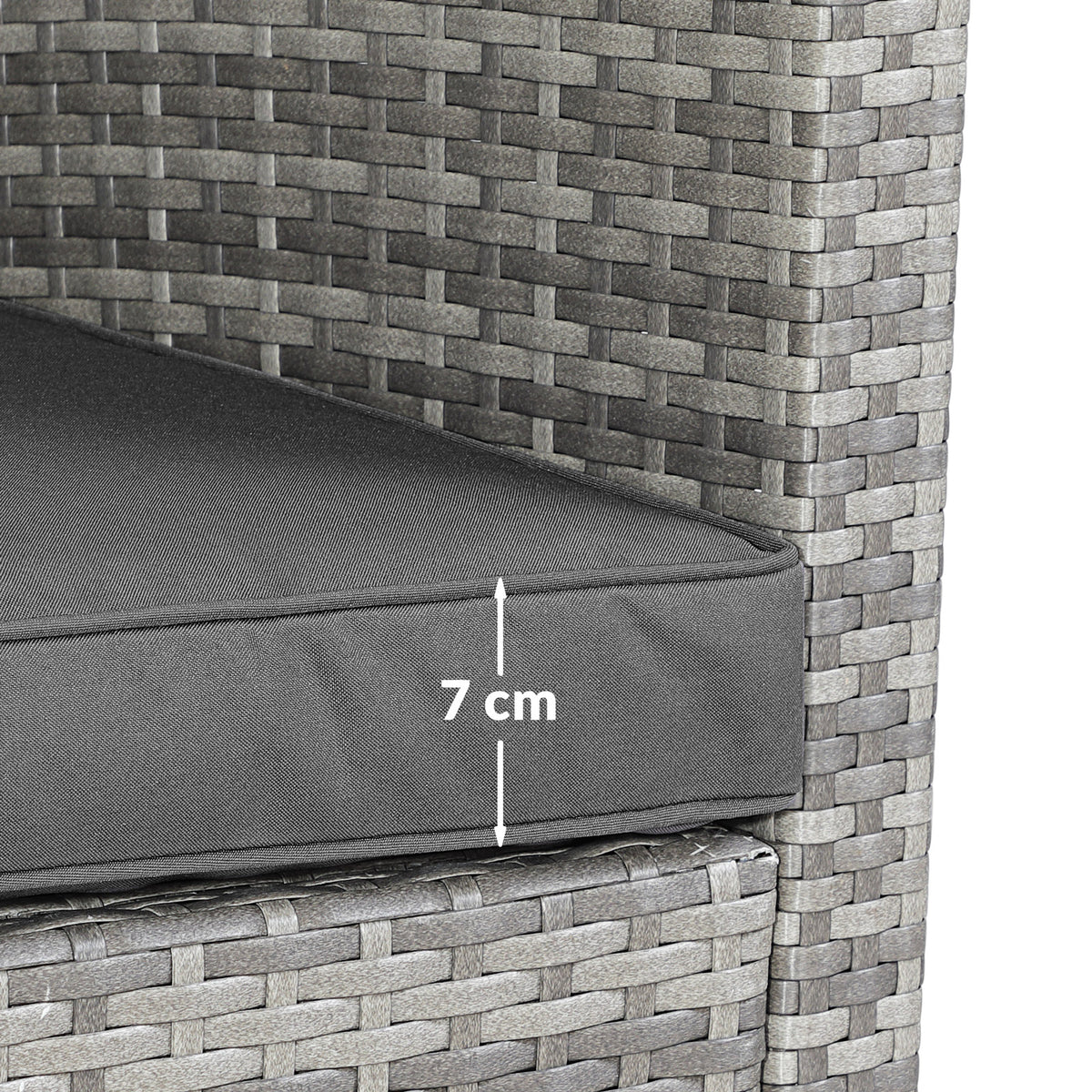 Divani da giardino Lisbona girgio polyrattan 6 persone