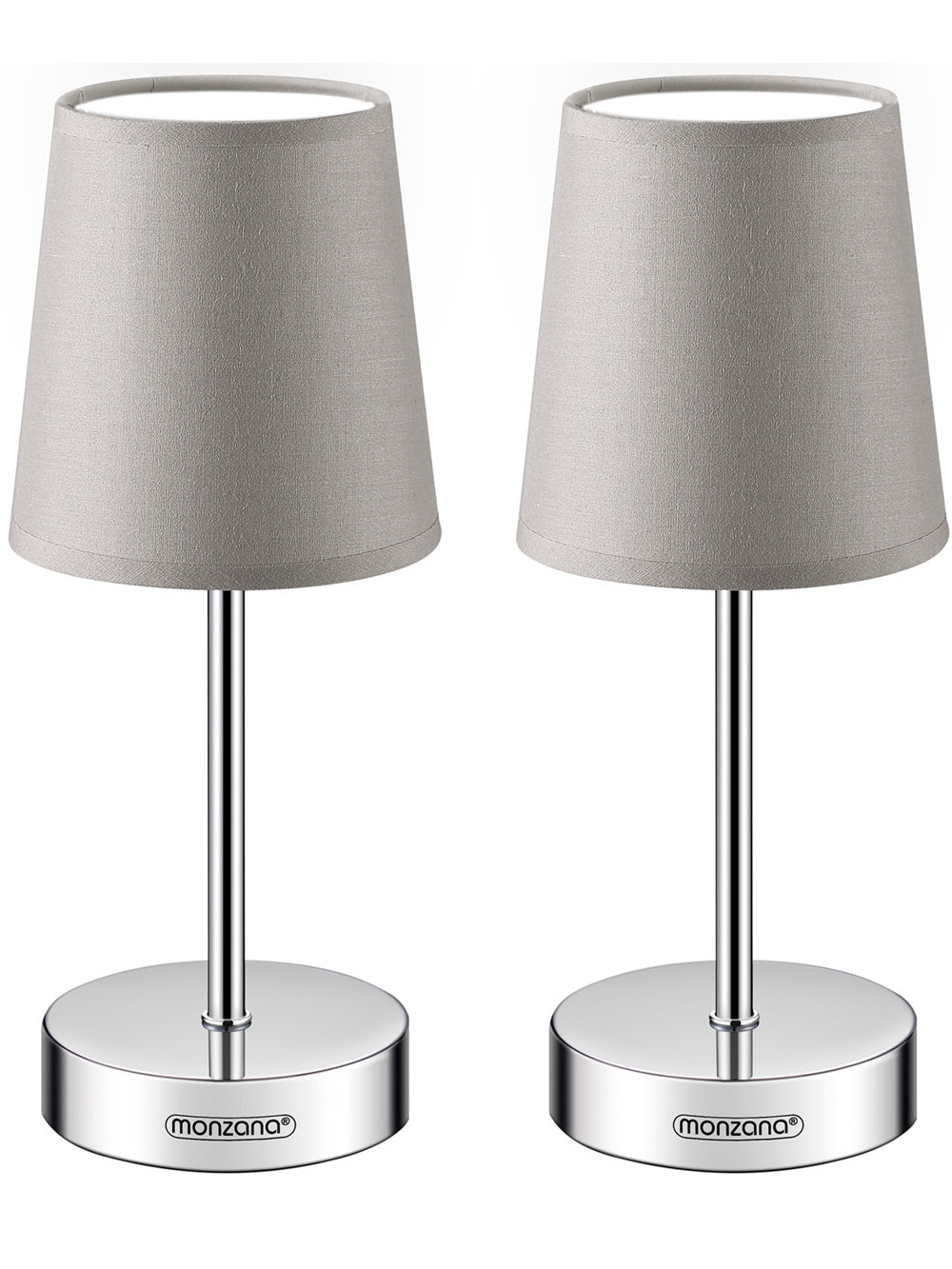 Lampada da tavolo Lumiere 2 pz tortora 32x13x13cm