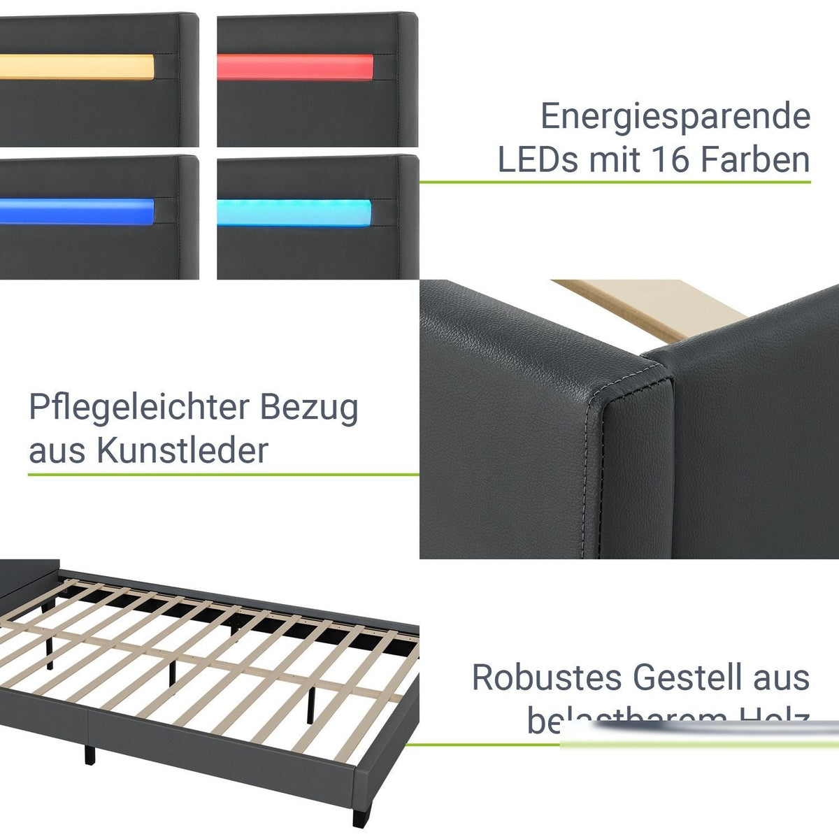 Letto imbottito Paris