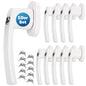 Maniglia per finestra con serratura set 10pz bianco