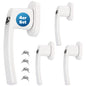 Maniglia per finestra con serratura set 4 pz bianco