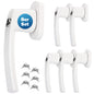 Maniglia per finestra con serratura set 6 pz bianco