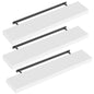 Scaffale a muro Scaffale sospeso 110 cm set di 3 bianco + staffa