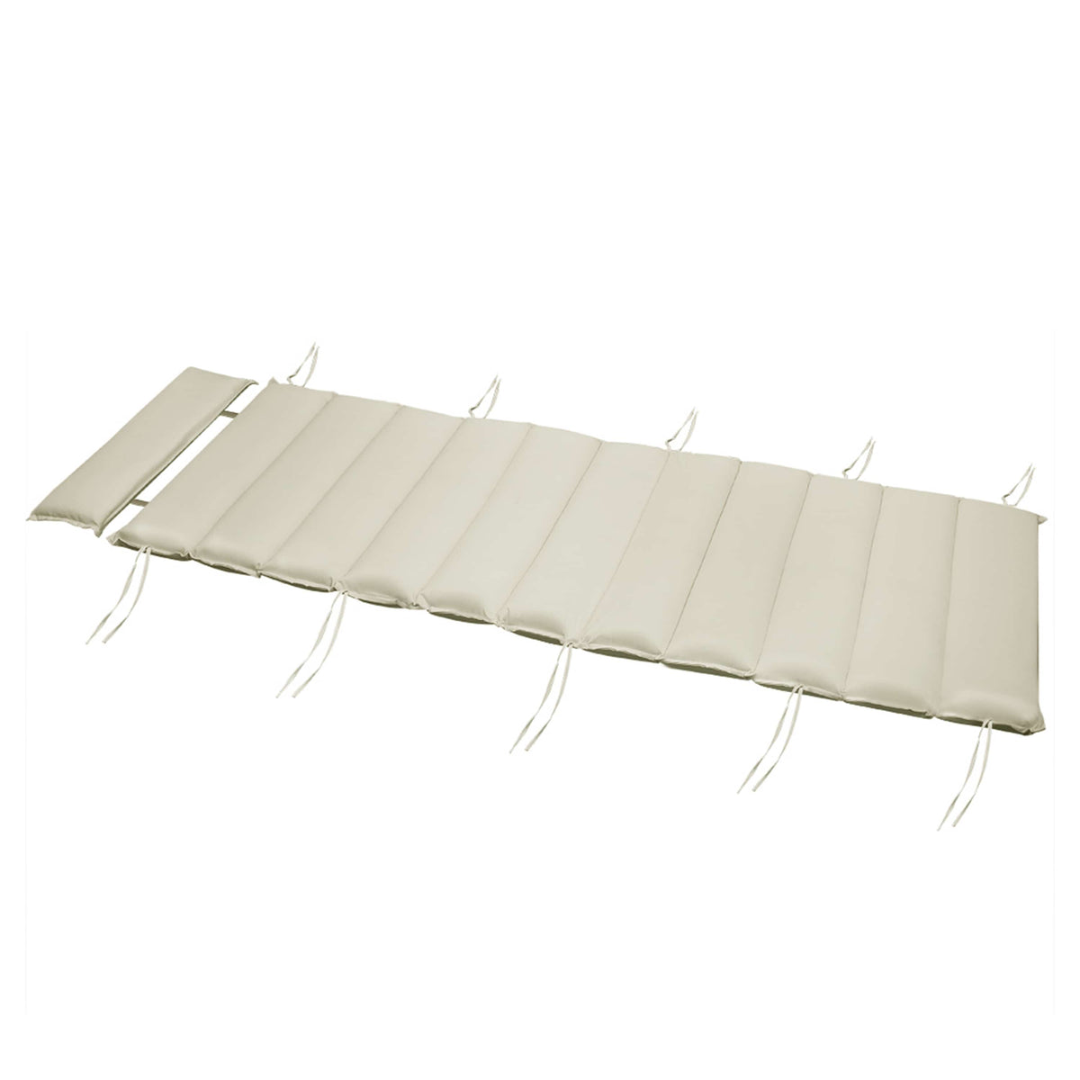 Cuscino imbottito per lettino da sauna beige 177x58x7cm