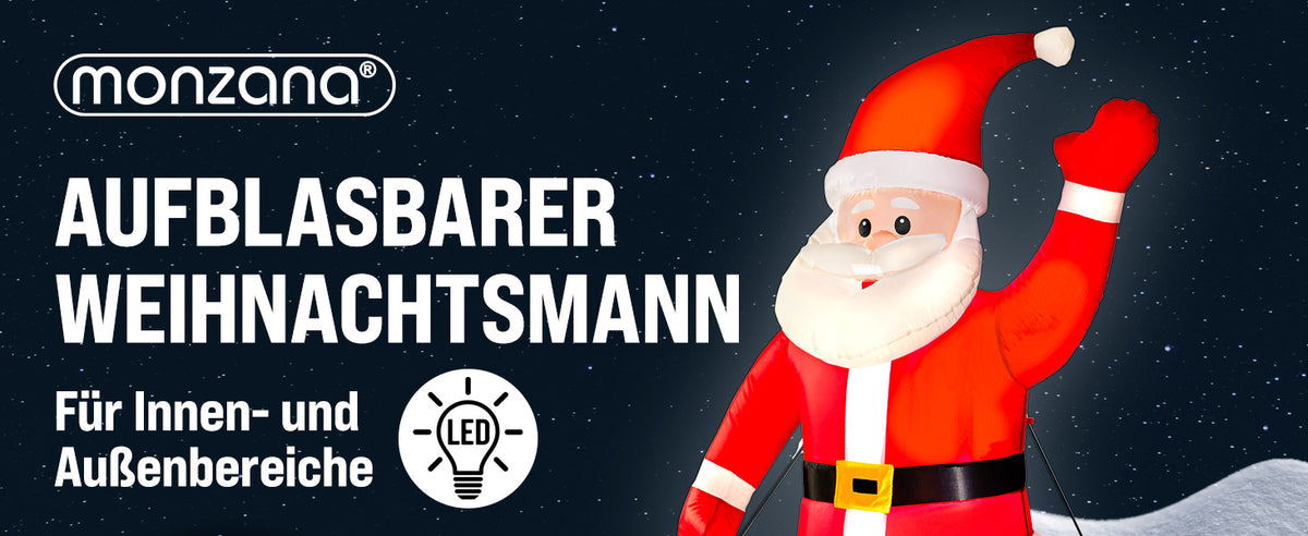 Gonfiabile Babbo Natale XL 180cm illuminazione LED