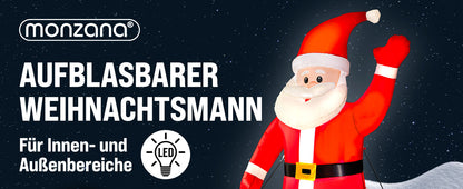 Gonfiabile Babbo Natale XL 180cm illuminazione LED