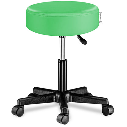Sgabello girevole altezza regolabile verde 56x56x46-61cm