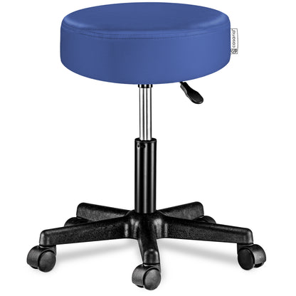 Sgabello girevole 360° similpelle blu