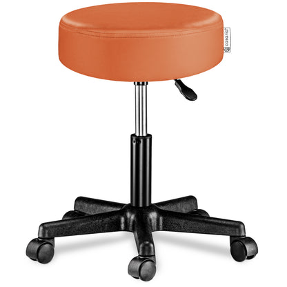 Sgabello girevole arancione altezza regolabile