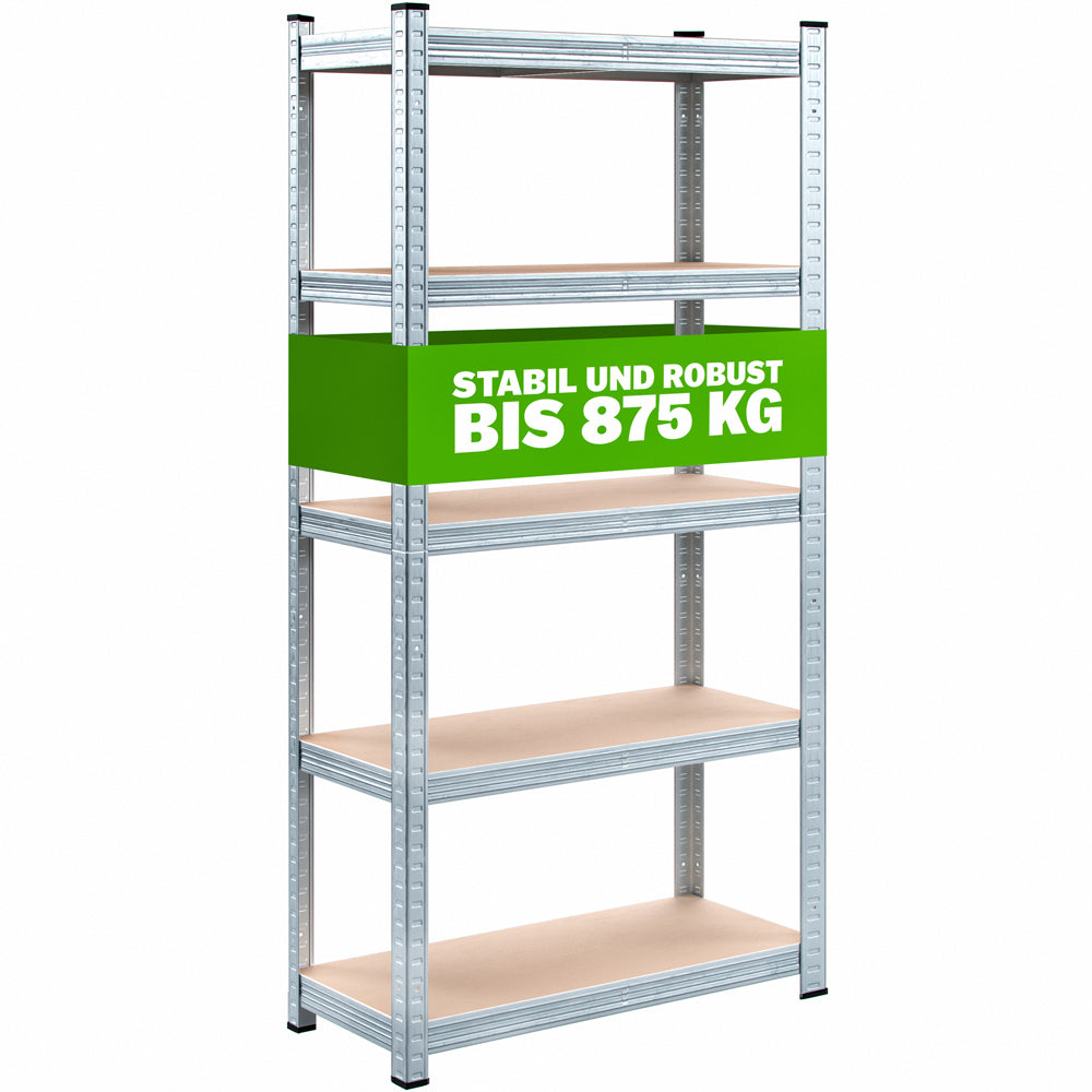 Scaffale alta portata 875kg metallo 180x90x60cm