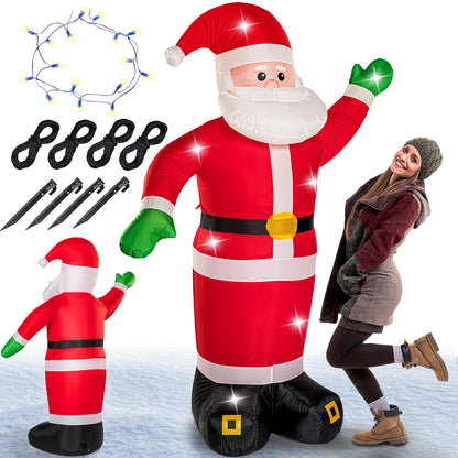 Gonfiabile Babbo Natale XXL 250cm illuminazione LED