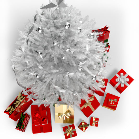 Albero di Natale con base bianco 150cm