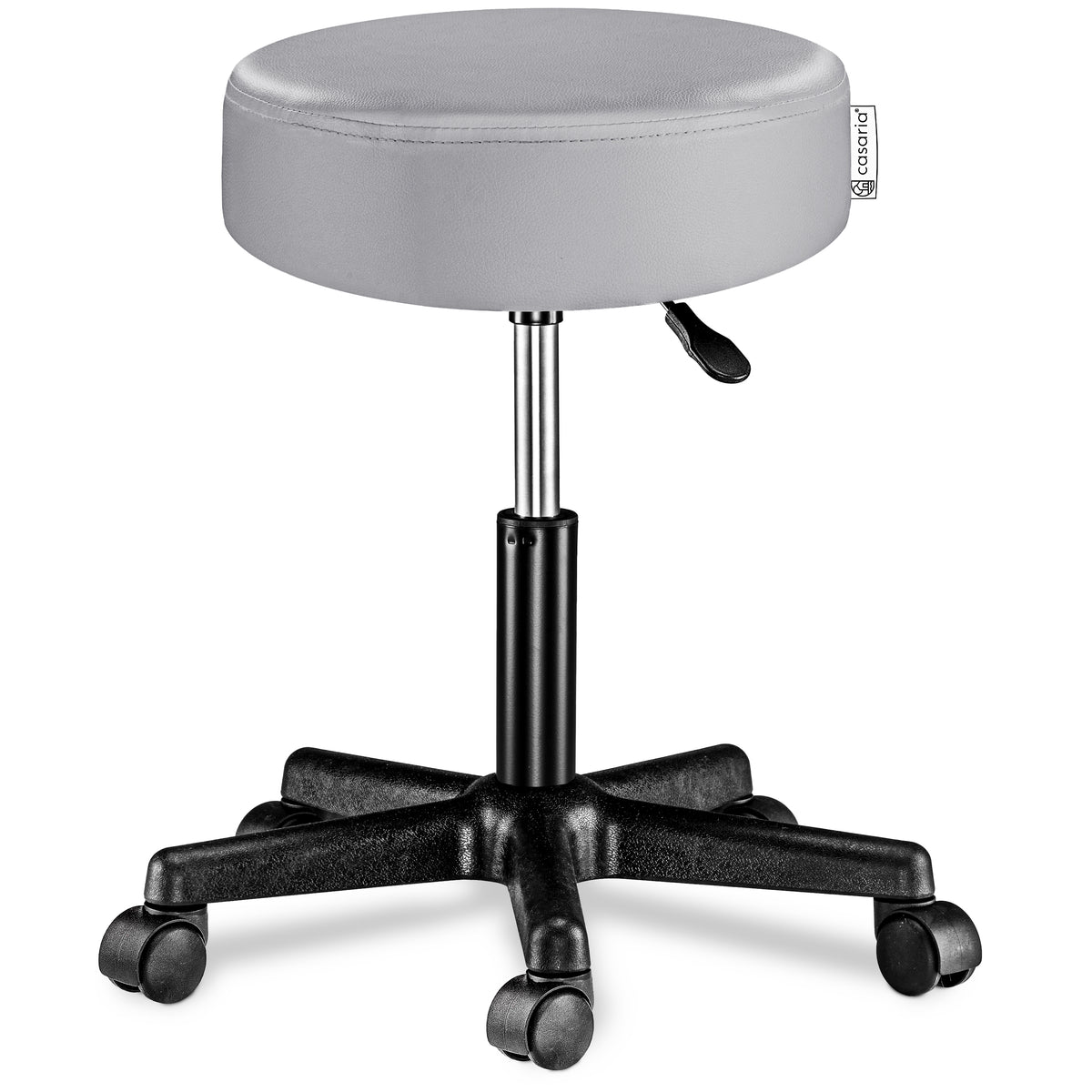 Sgabello girevole 360° similpelle grigio