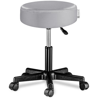 Sgabello girevole 360° similpelle grigio