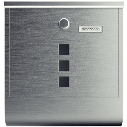 Cassetta postale acciaio inox 30,5x8,5x33,5cm