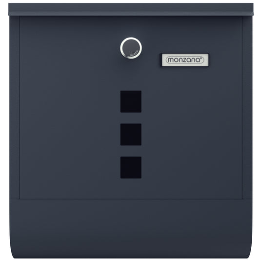 Cassetta postale antracite acciaio 30,5x8,5x33,5cm