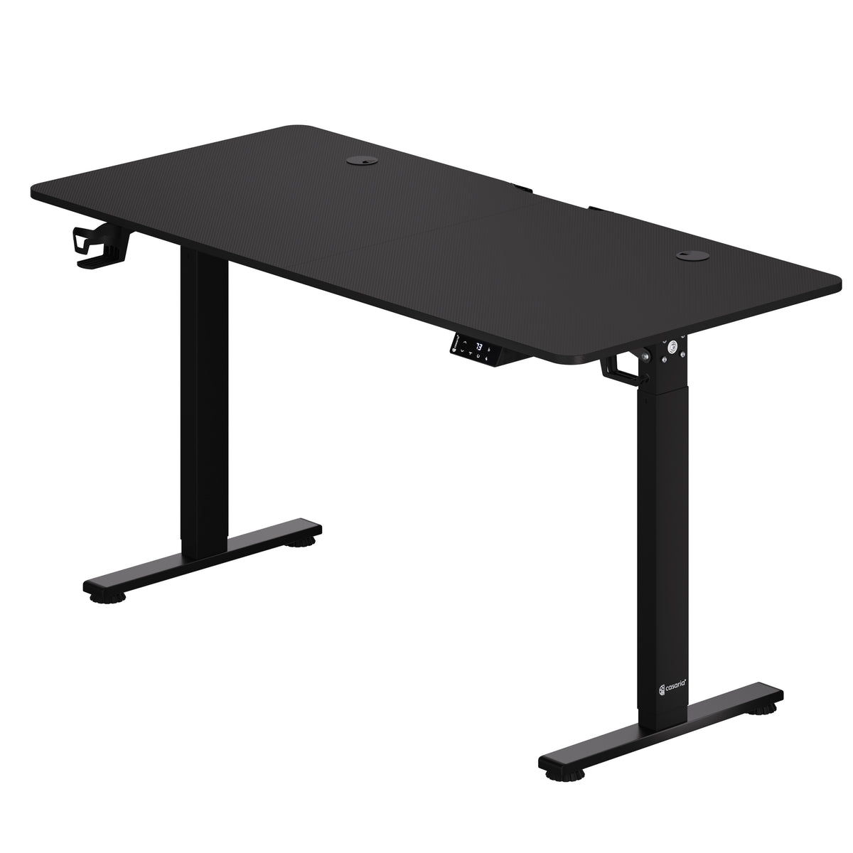 Scrivania regolabile in altezza nero 140x60x73-118cm
