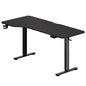 Scrivania regolabile in altezza nero 160x75x73-118cm