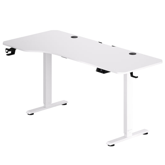 Scrivania regolabile in altezza bianco 160x75x73-118cm