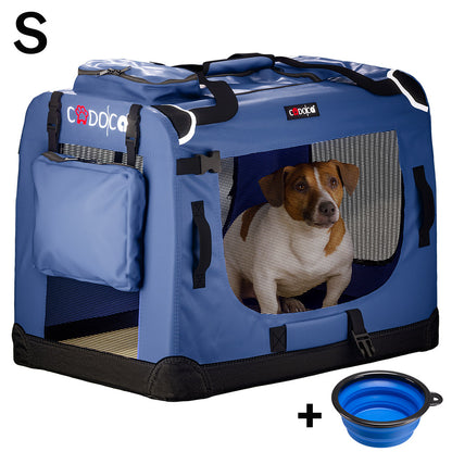 Trasportino per cani blu navy S 50x34x36cm pieghevole