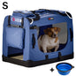Trasportino per cani blu navy S 50x34x36cm pieghevole