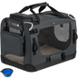 Trasportino per cani antracite S 50x34x36cm pieghevole