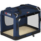Trasportino per cani blu navy M 60x42x44cm pieghevole