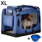 Trasportino per cani blu navy XL 82x56x58cm pieghevole