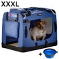 Trasportino per cani blu navy XXXL 101x70x70cm pieghevole