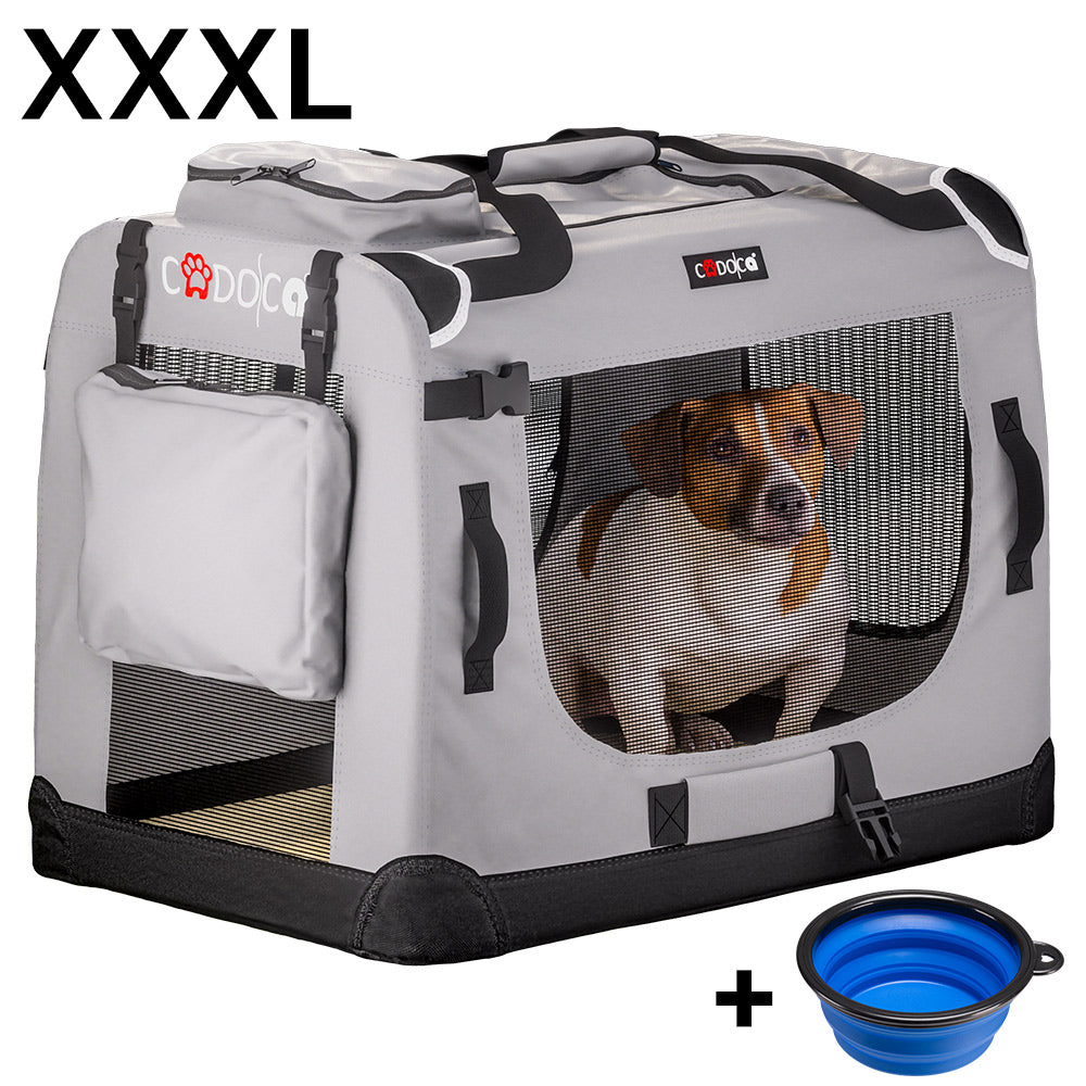 Trasportino per cani grigio XXXL 101x70x70cm pieghevole