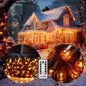Catena di luci Natale 200 LED bianco caldo 20m telecomando