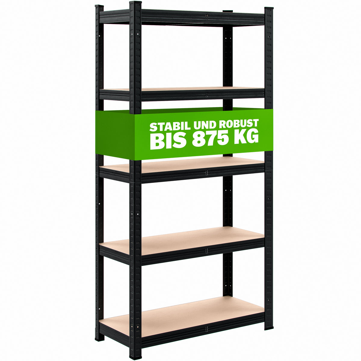 Scaffale alta portata 875kg nero 180x90x40cm