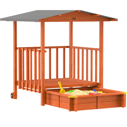 Sabbiera per bambini Merle con tetto e veranda UV 50+