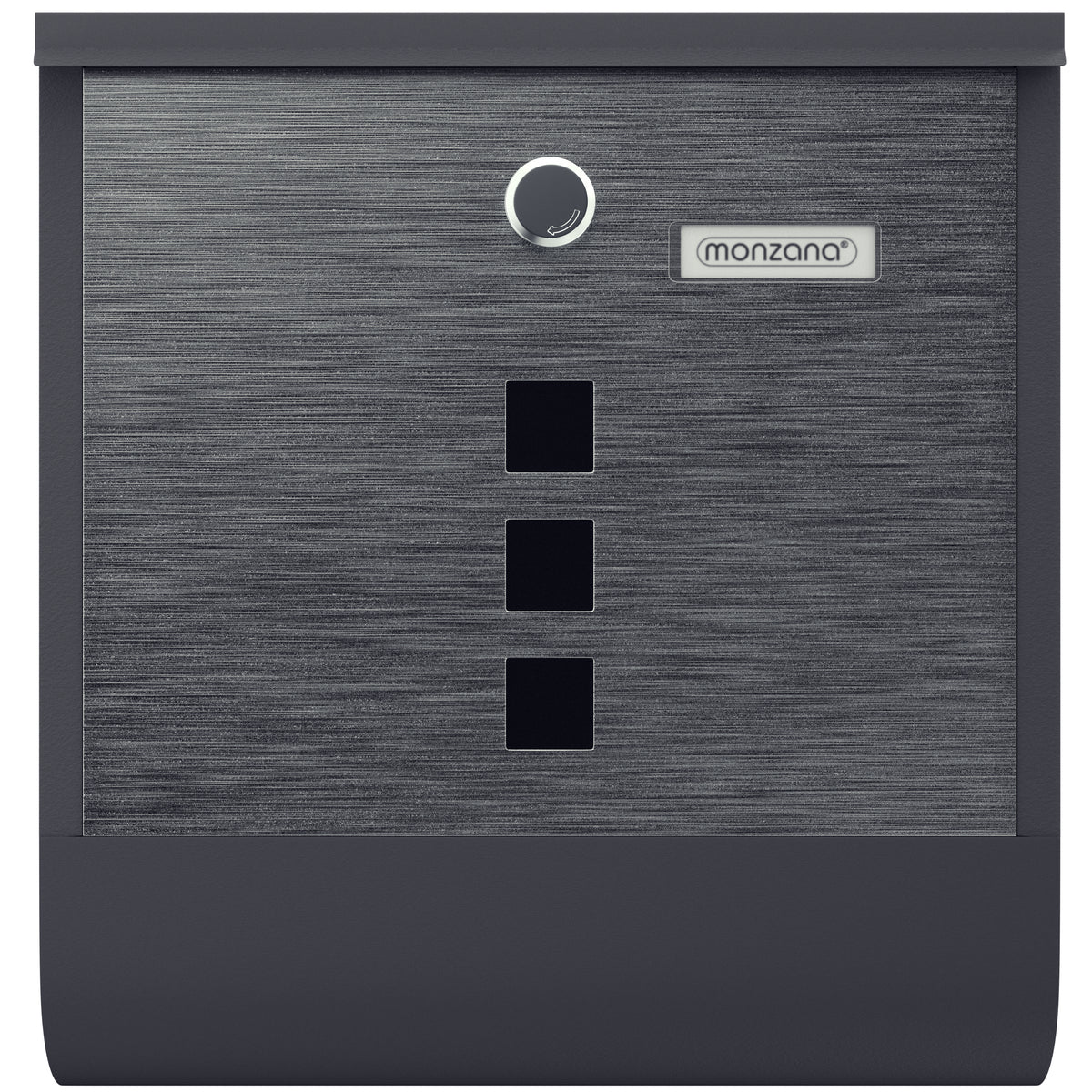 Cassetta postale acciaio nero/argento 30,5x10x33,5cm